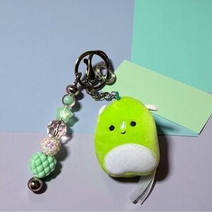 Handmade Keychain – Squishville Derek the Dinosaur (SV Series 6)